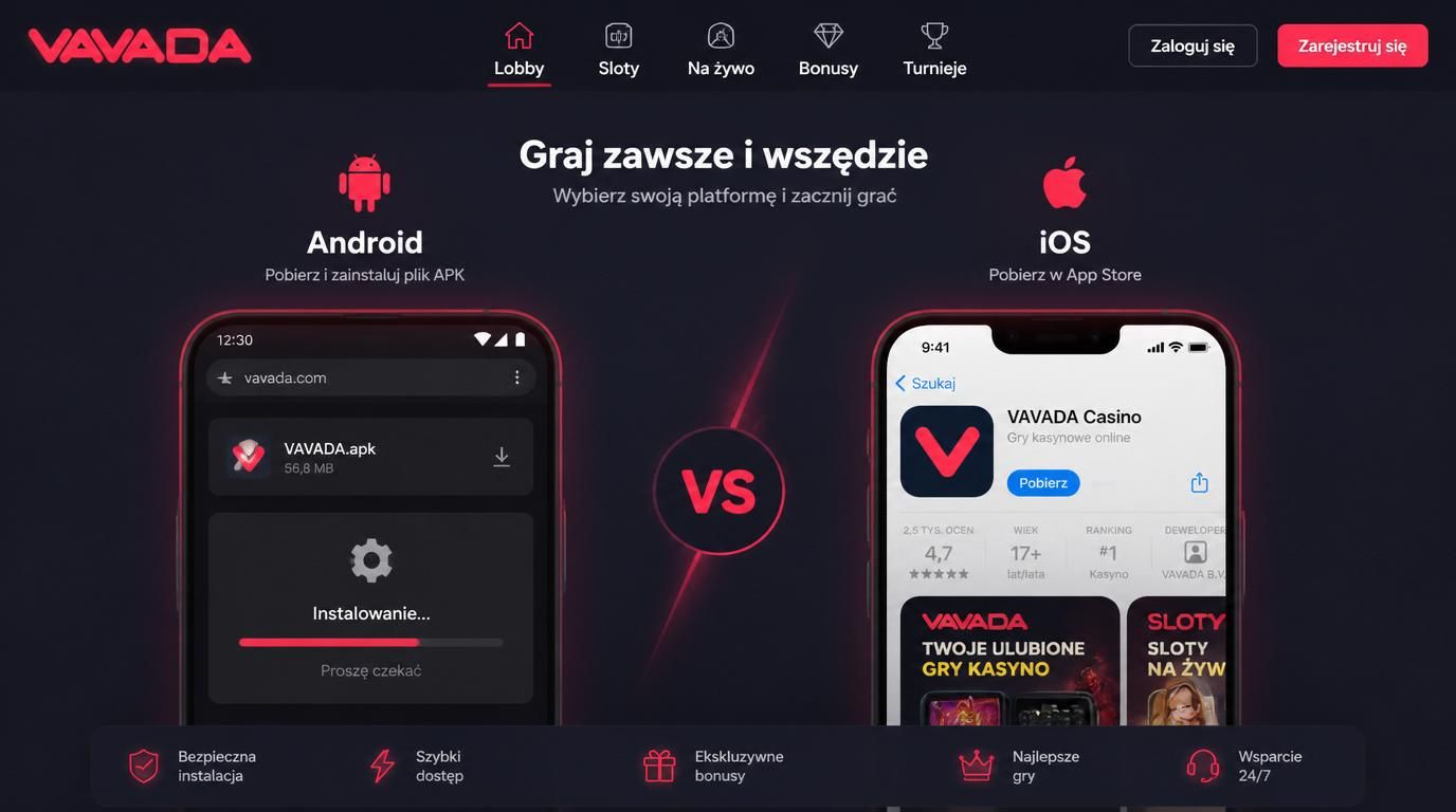 Różnice między aplikacją na Android i iOS w kasynie Vavada