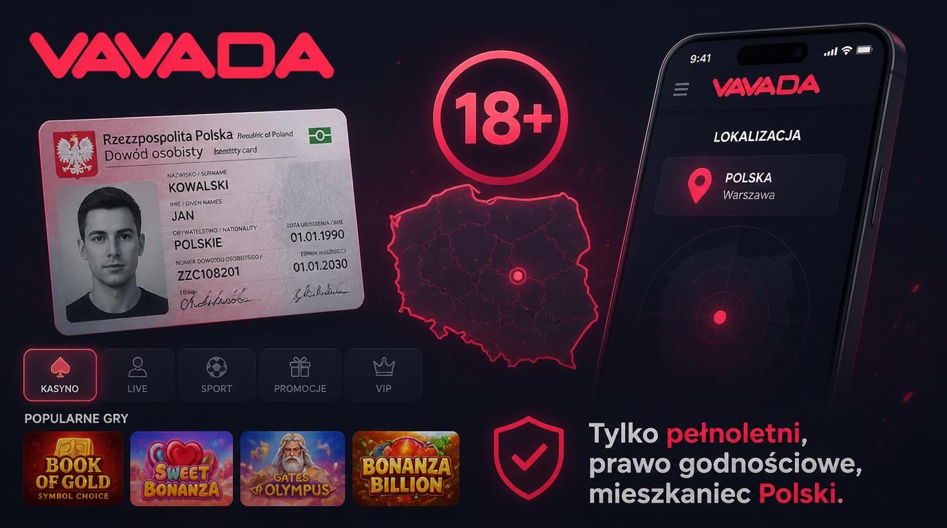 użytkownik 18+ z polskim dowodem i mapą kraju